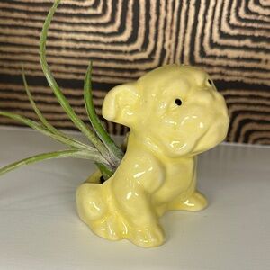 Yellow Bulldog Ceramic Planter